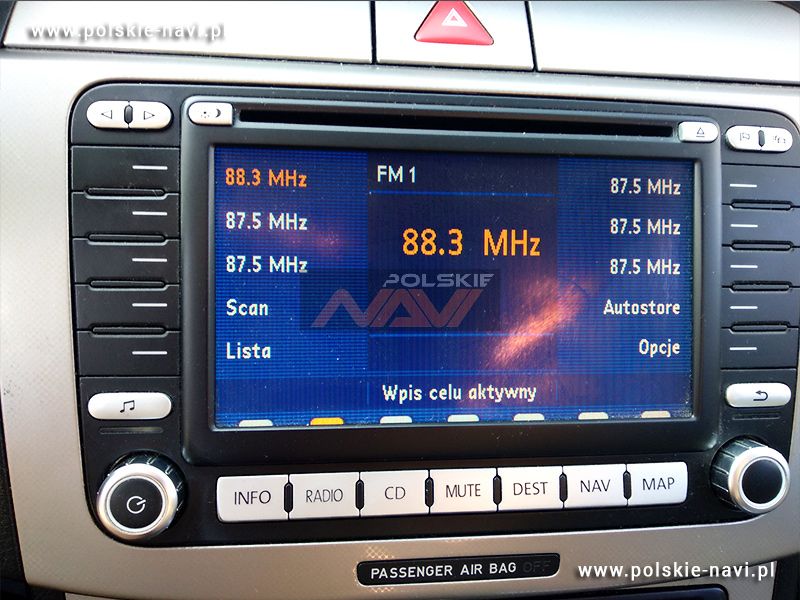 VW MFD2 DVD Tłumaczenie nawigacji - Polskie menu